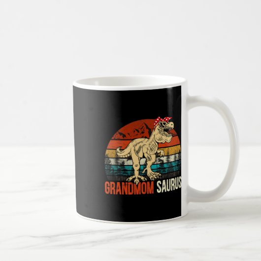 Grootmoedersaurus T Rex Dinosaur Grootmoeder Sauru Koffiemok (Rechts)