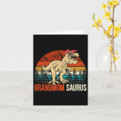 Grootmoedersaurus T Rex Dinosaurus Grootmoeder Sau Kaart (Gele Bloem)