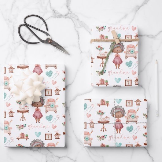 Grootmoefpapiervaten met drie vellen (Voorkant)