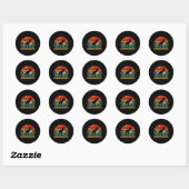 grootmomsaurus leuk familie kerst moeder ronde sticker (Vel)
