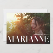 Grootnaam foto-Afstuderen Kaart (Voorkant)