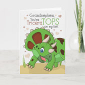 Grootneefje Valentijn Je bent TriceraTOPS Dinosaur Feestdagen Kaart (Voorkant)