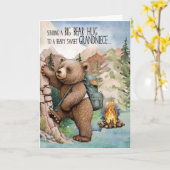 Grootnicht Groot Beer knuffel weg op zomerkamp Kaart (Gele Bloem)