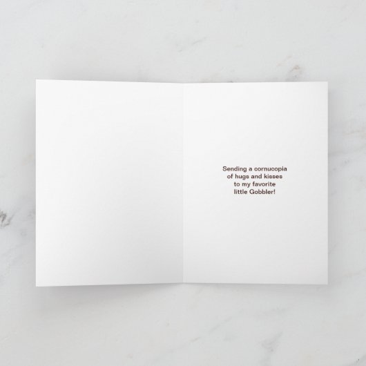 Grootnichtkinderen van de eerste Thanksgiving Baby Feestdagen Kaart (Binnen)