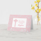 Grootniece Baptism Religieuze Gefeliciteerd Kaart (Gele Bloem)