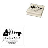 Grootogige Visskelet Rubberstempel (Gestempeld)