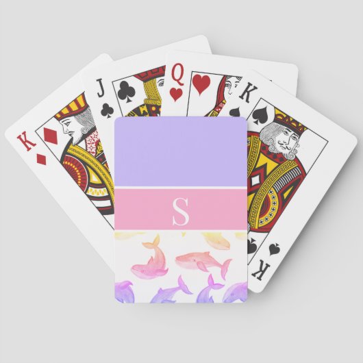 Grootoogmonogram Zee Life Nautisch Pokerkaarten (Achterkant)