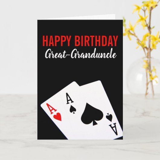 Grootoom Poker Birthday Card Kaart (Gele Bloem)