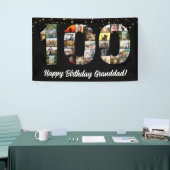 grootouder 100e verjaardag Foto Collage honderdste Spandoek (Beurs)