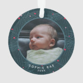 Grootouder Aangepaste 2-foto Vakantie Kerstmis Ornament (achterkant)