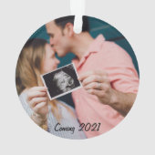 Grootouder aankondiging gepersonaliseerde kerst ornament (achterkant)