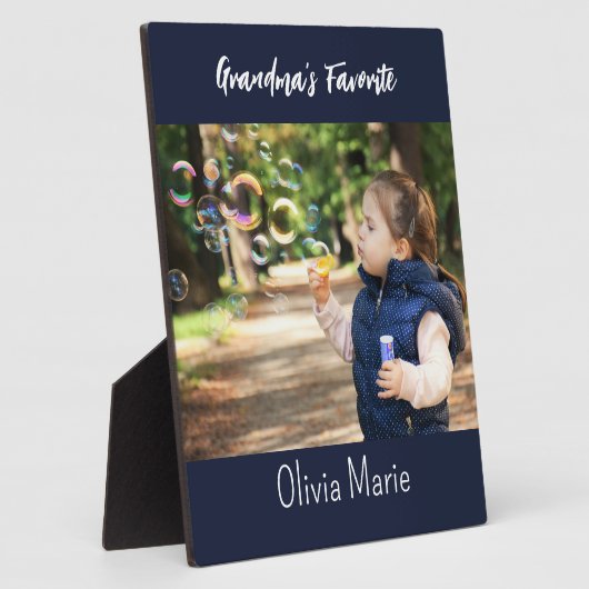 Grootouder Brag Aangepaste tablet Plaque Fotoplaat (Zijkant)