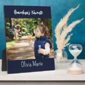 Grootouder Brag Aangepaste tablet Plaque Fotoplaat (Zijkant)