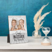 Grootouder cadeau! Gewoon gezegend door grands fot Fotoplaat (Zijkant)