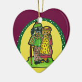 Grootouder Doxies Keramisch Ornament (Links)