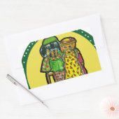 Grootouder Doxies Rechthoekige Sticker (Envelop)