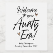 Grootouder Era Club Baby Zwangerschapsaankondiging Wijn Etiket (Enkel label)