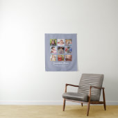 GROOTOUDER FOTO COLLAGE CADEAUS - Stof Blauw Wandkleed (In situ)