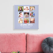 GROOTOUDER FOTO COLLAGE CADOS - Stofblauw Canvas Afdruk (Insitu (Woonkamer))