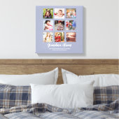 GROOTOUDER FOTO COLLAGE CADOS - Stofblauw Canvas Afdruk (Insitu (Slaapkamer))