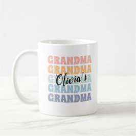 Grootouder Gift Gepersonaliseerde Mok Retro Pastel