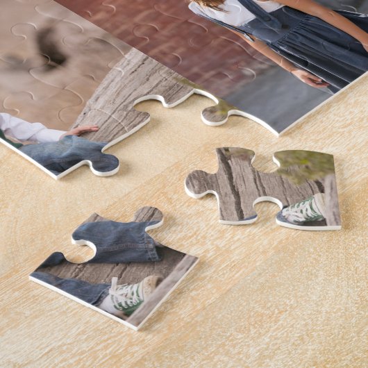 Grootouder kerstfoto legpuzzel (Zijkant)