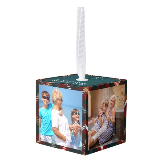 Grootouder land Tartan Pset 4 Foto Decoratie (Achter hoekig)