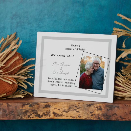 Grootouder met Jubileum voor aangepaste fotobewerk Fotoplaat (Zijkant)
