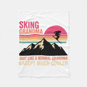 Grootouder Skiën Oma Precies Als Een Gewone Oma Fleece Deken
