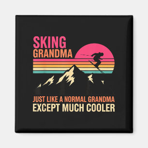 Grootouder Skiën Oma Precies Als Een Gewone Oma Magneet