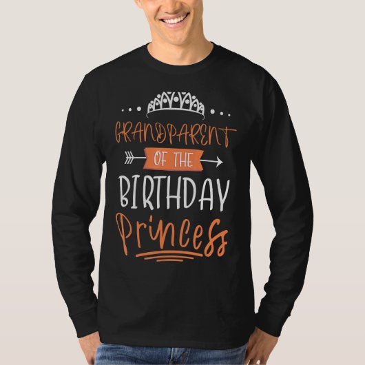 grootouder van de Birthday Princess Party Crown B T-shirt (Voorkant)