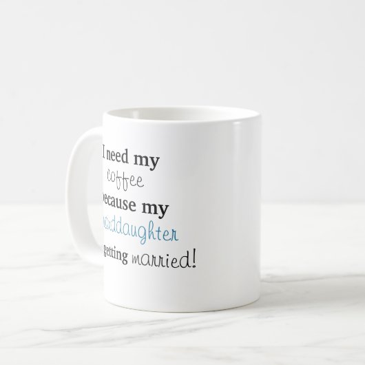 Grootouder van het geschenk van de Bride - koffieb Koffiemok (Voorkant links)