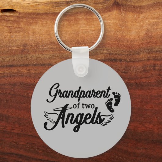 Grootouder van Twee Angels Twins Sleutelhanger (Voorkant)