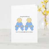 Grootouder voor Twin Boys Gefeliciteerd Kaart (Gele Bloem)