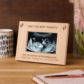 Grootouder zwangerschapsaankondiging Baby Foot Gegraveerde Lijstjes