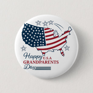 Grootouderdag 2025 USA Vector Ronde Button 5,7 Cm