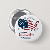 Grootouderdag 2025 USA Vector Ronde Button 5,7 Cm (Voorkant /achterkant)