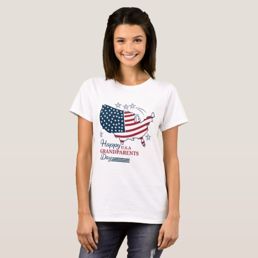 Grootouderdag 2025 USA Vector T-shirt (Voorkant volledig)