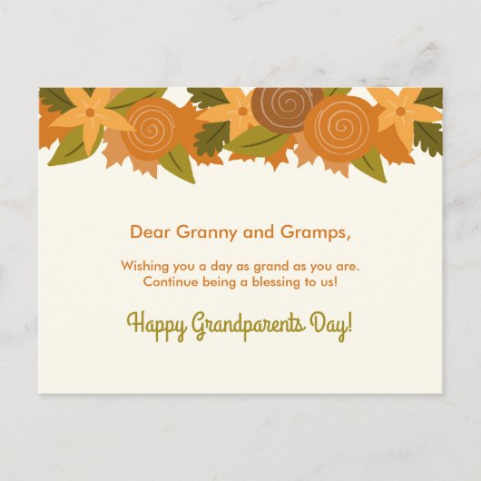 Grootouderdag Feestdagenkaart (Voorkant)