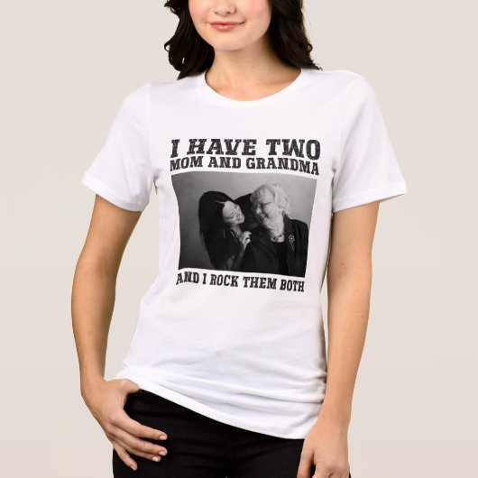 Grootouderdag gepersonaliseerde grootmoeder Tri-Blend shirt (Voorkant)