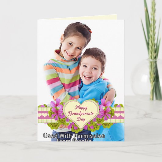 Grootouderdag hart grootmoeder foto kaart (Voorkant)