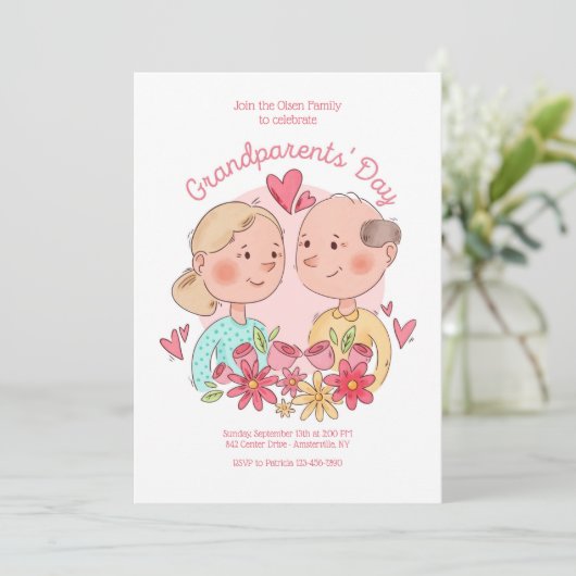 Grootouderdag Kaart (Staand voorkant)