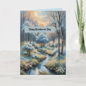 Grootouderdag met blauw bos kaart (Voorkant)