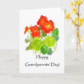 grootouderdag-nasturtium-Wenskaart Kaart (Gele Bloem)
