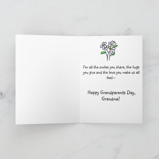 Grootouderdag oma grillige Kaart (Binnen)