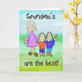 Grootouderdag oma grillige Kaart (Gele Bloem)