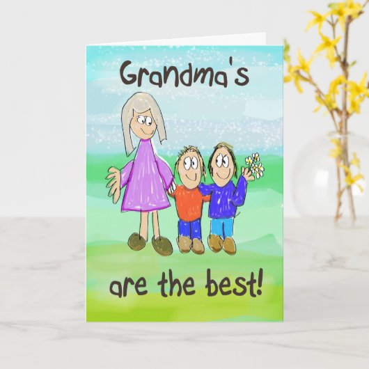 Grootouderdag oma grillige Kaart (Gele Bloem)