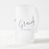 Grootouderdag opa opgericht jaar matglas bierpul (Voorkant rechts)