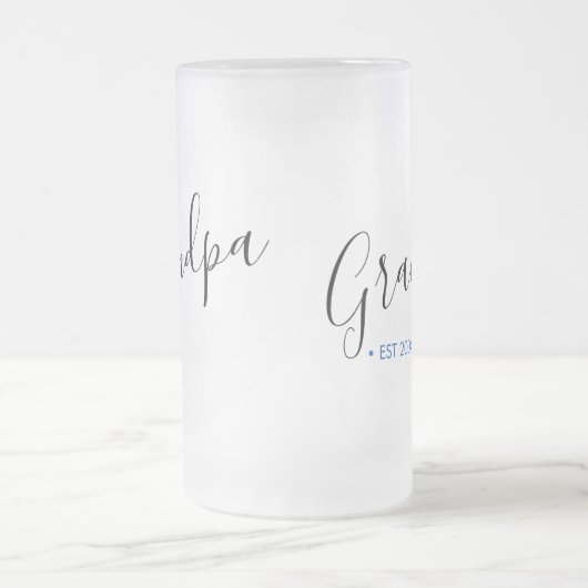 Grootouderdag opa opgericht jaar matglas bierpul (Center)