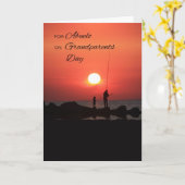 Grootouderdag voor Abuelo, Gevist op zonsondergang Kaart (Gele Bloem)